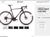 screenshot of a website page with a bike on it