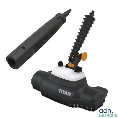 un aspirateur noir et blanc et une brosse noire et blanche