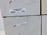 three boxes of food sitting on top of each other