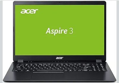the acer aspire 3 is a laptop with a green screen