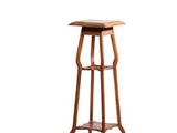 an image of a wooden stool with a shelf on it