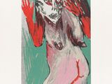 an image of a painting of a woman with red hair