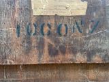 a wooden box with a sign on it that says union