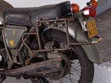 a motorcycle that is parked in a garage