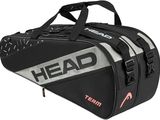 a close up of a tennis racket bag on a white background