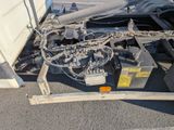 a truck that has a large engine in the back of it