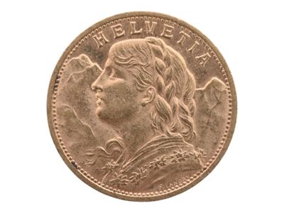 Pièce de 20 francs suisse or de 1902. Usures. - Photo 1