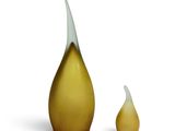 vases jaunes et blancs, avec le haut et le bas blancs