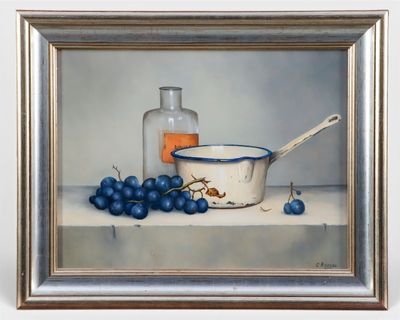 C. Koenen, signé, Nature morte à la grappe de raisin, à la c…