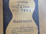 a label on the back of a guitar case