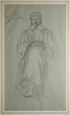 MICHEL Marius, seconde moitié XIXe siècle, Homme assis tenan… - Photo 1