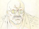 sketch of a man with glasses and a beard in a jacket