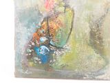 a painting of a vase with flowers in it