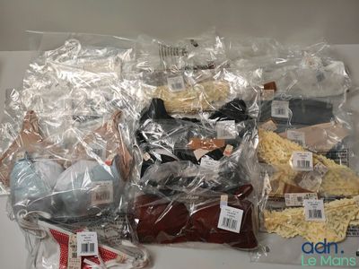 a lot of items that are wrapped in plastic bags