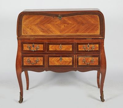 an old wooden desk with drawers and drawers on wheels