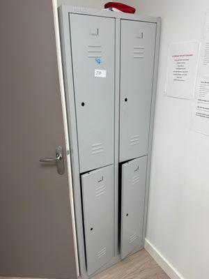 two lockers next to each other in a room