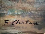an image of a close up of a painting of a person on a surfboard
