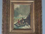 an image of a picture of a painting hanging on a wall