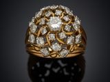 a gold and diamond ring