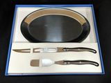 a pan, spatula, and knife in a box