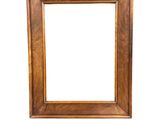 wooden picture frame isolated on white background with clipping for text