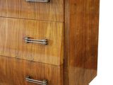 an image of a wooden chest of drawers on a white background