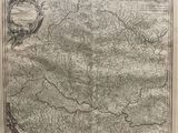 an old map of the country of france with a bird on it