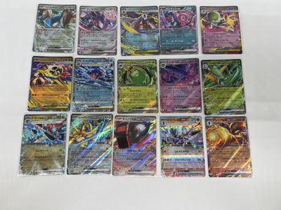 the cards are lined up on a white surface