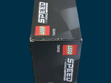 a box of lego speed cars sitting on a table