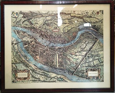 Carte de Lyon en couleur Encadrée - Photo 1