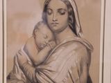 painting of a woman holding a baby in her arms