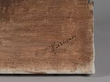 an image of a close up of a piece of art with writing on it
