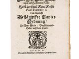 un vieux livre avec une image en noir et blanc d'un blason