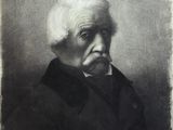 an old black and white photo of a man with a mustache