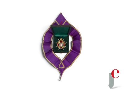 une image représentant une broche violette et verte ornée d'une étoile