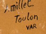 an image of a close up of a piece of art with writing on it