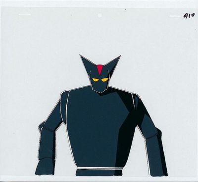 animation : cellule d'animation représentant un homme en costume noir aux yeux rouges