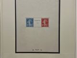 a picture of a picture of two stamps in a frame