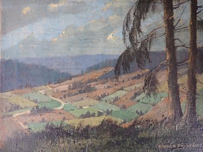 SIMONE TOUSSAINT Ecole Belge, HST SBD, dim 31,5x39,5 cm