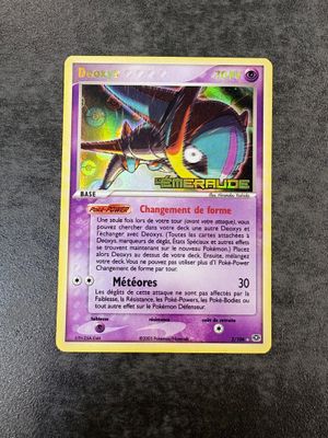 a close up of a pokemon card on a table