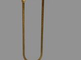 brass figurine of a man sitting on top of a stand