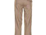 the woman is wearing a pair of pants with a belt
