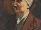 an old painting of a woman with a turban on her head