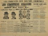 an old newspaper advertises the assassinations of french gangsters
