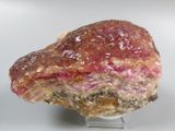 a close up of a piece of rock on a stand
