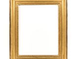 a gold frame with a white background
