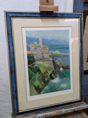 une image d'une image d'une peinture sur un chevalet