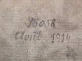 an image of a close up of a piece of cloth with writing on it