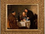 une image représentant un tableau où l'on voit un homme et une femme assis à une table