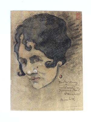 an image of a drawing of a woman ' s face with a quote on it